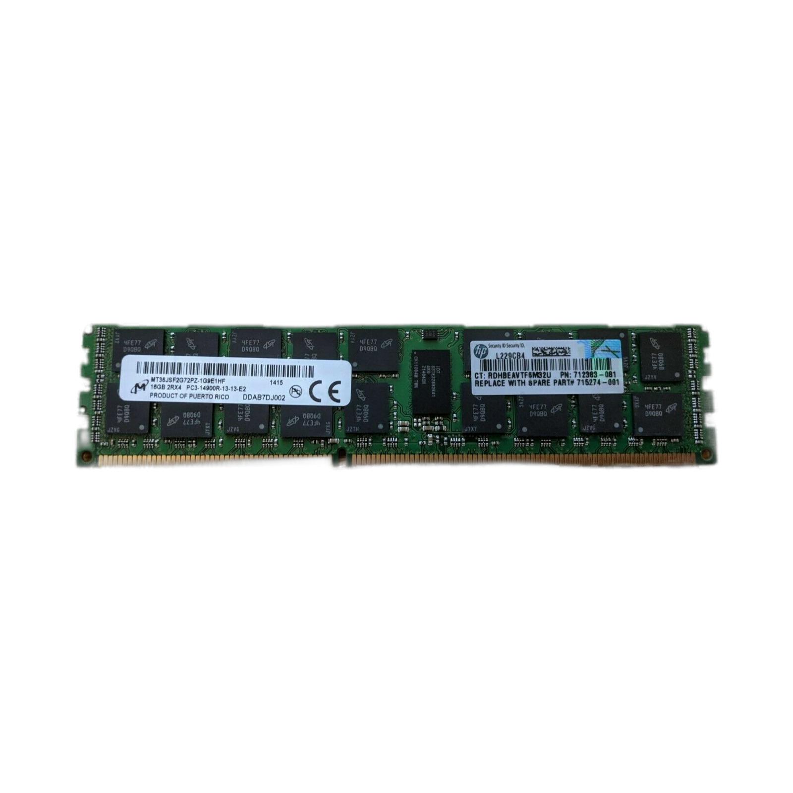 HP 712383-081 HP 16GB DDR3 1866MHz Registered Memory Kit