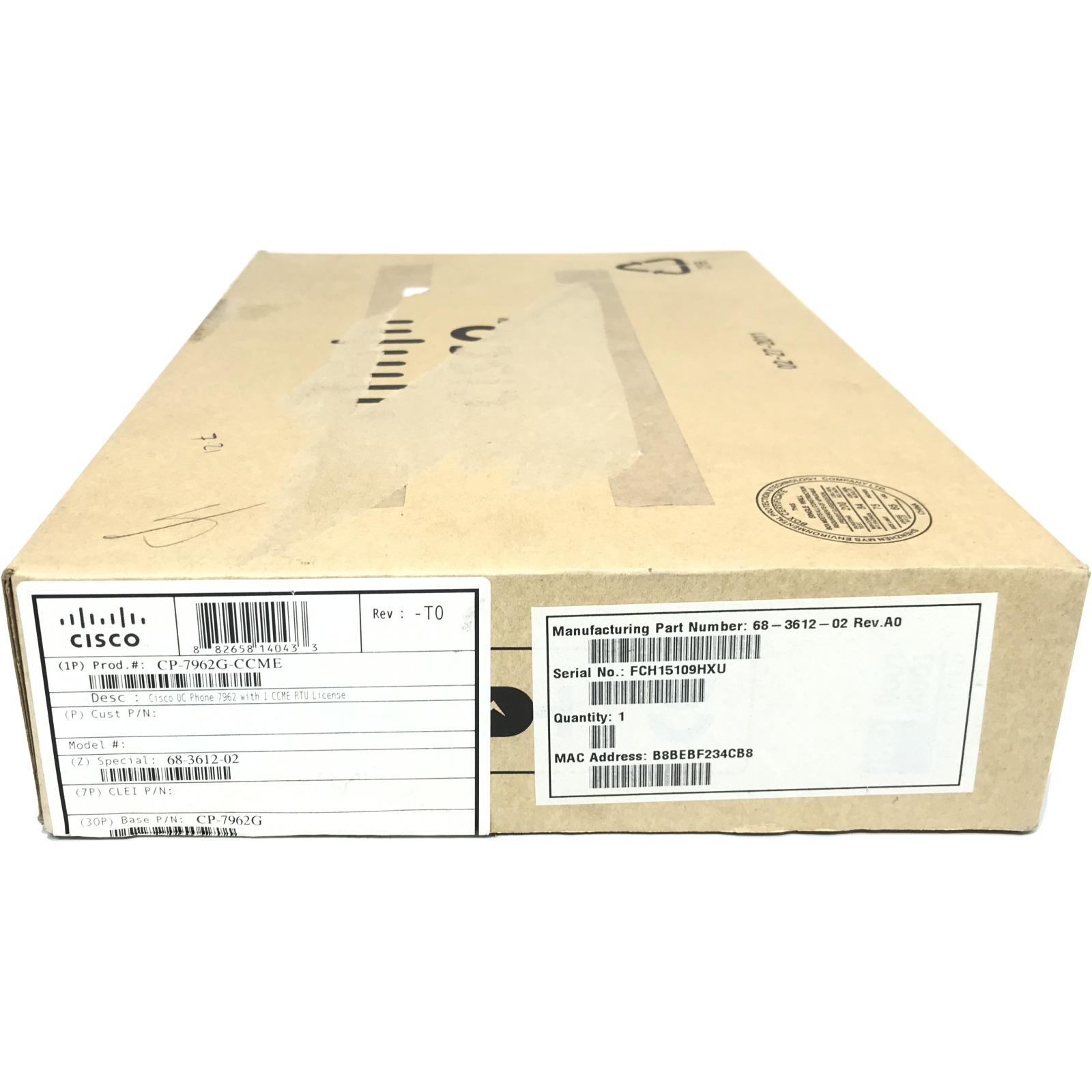 Cisco CP-7962G-CCME Cisco UC Phone 7962 with 1 CCME RTU License