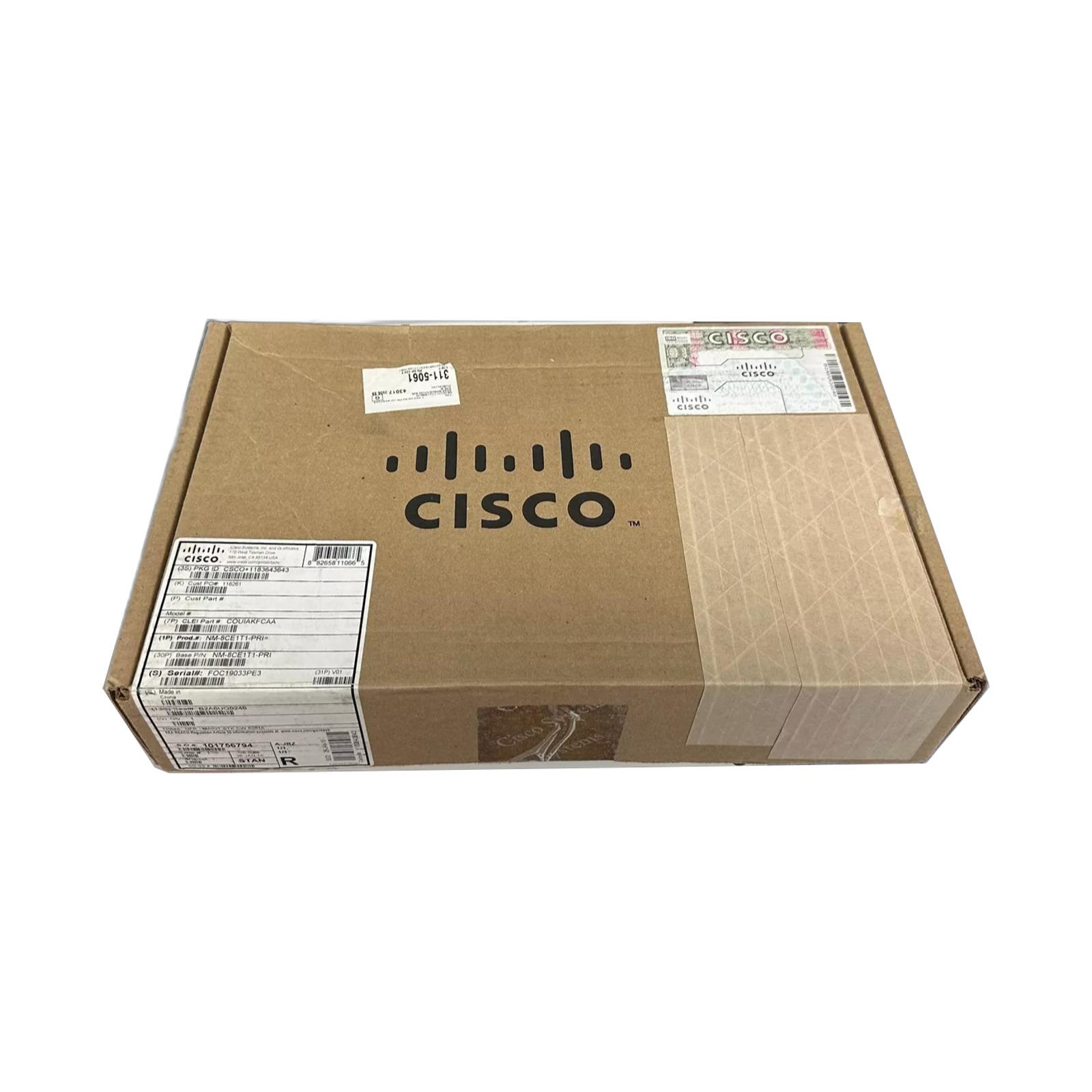 Cisco NIM-8CE1T1-PRI CISCO NIM-8CE1T1-PRI 8 port Multiflex Trunk Voice/Channelized Data T1/E1 Module