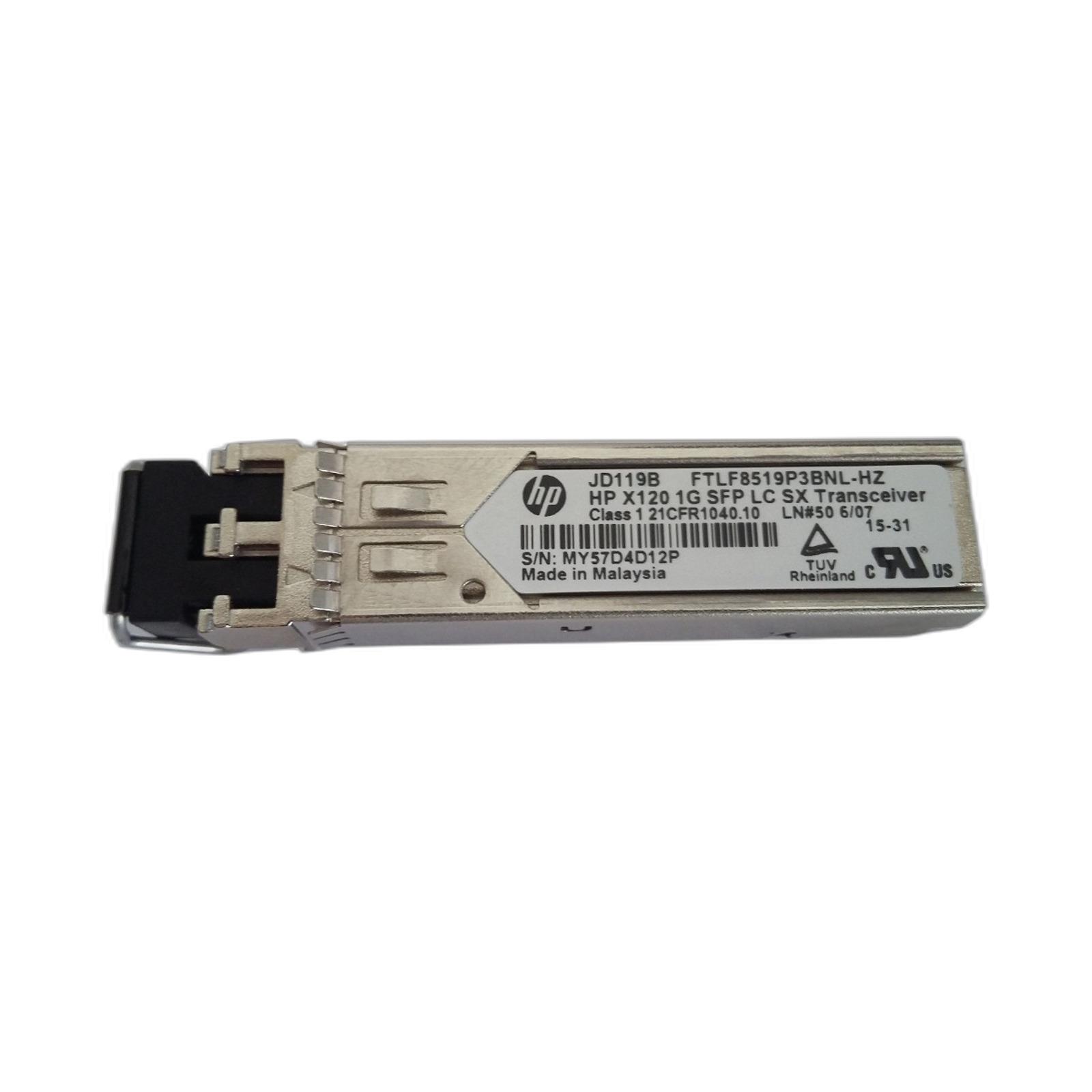 Hewlett Packard Enterprise JD119B HPE X120 1G SFP LC LX Transceiver
