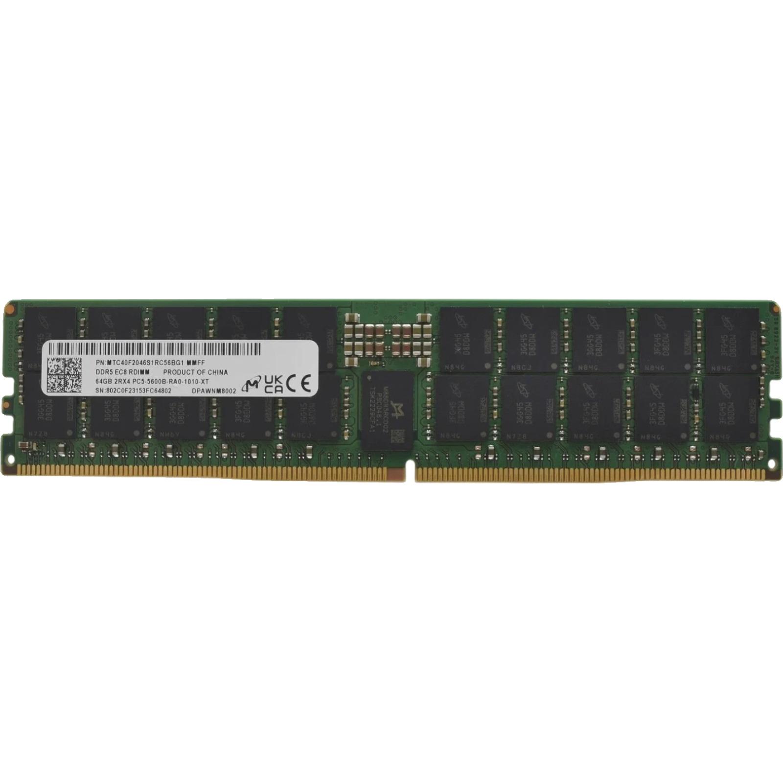 Micron MTC40F2046S1RC56BG1 64GB 2Rx4 5600 RDIMM Micron MTC40F2046S1RC56BG1