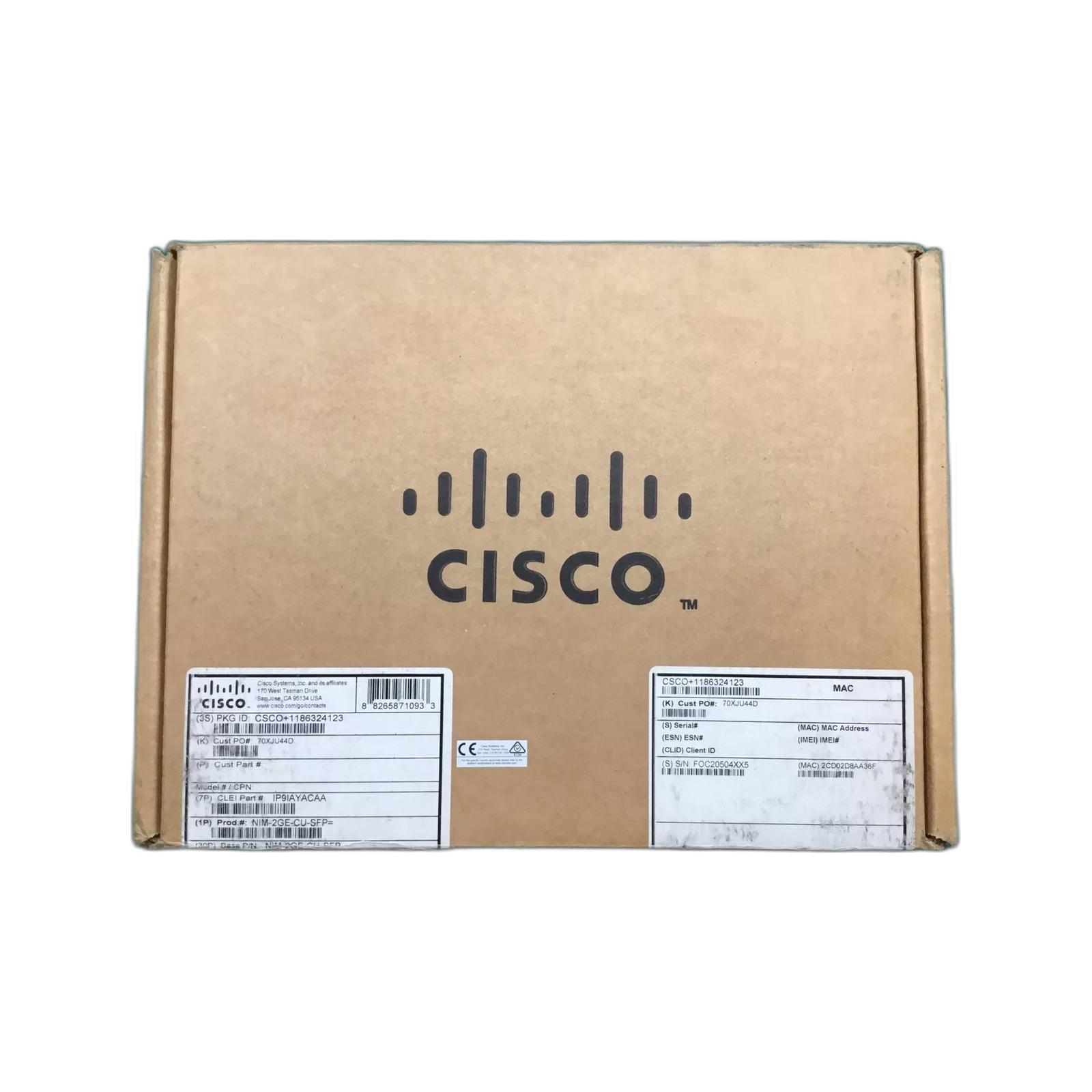 Cisco NIM-2GE-CU-SFP CISCO NIM-2GE-CU-SFP 2-Port Gigabit Ethernet WAN Module