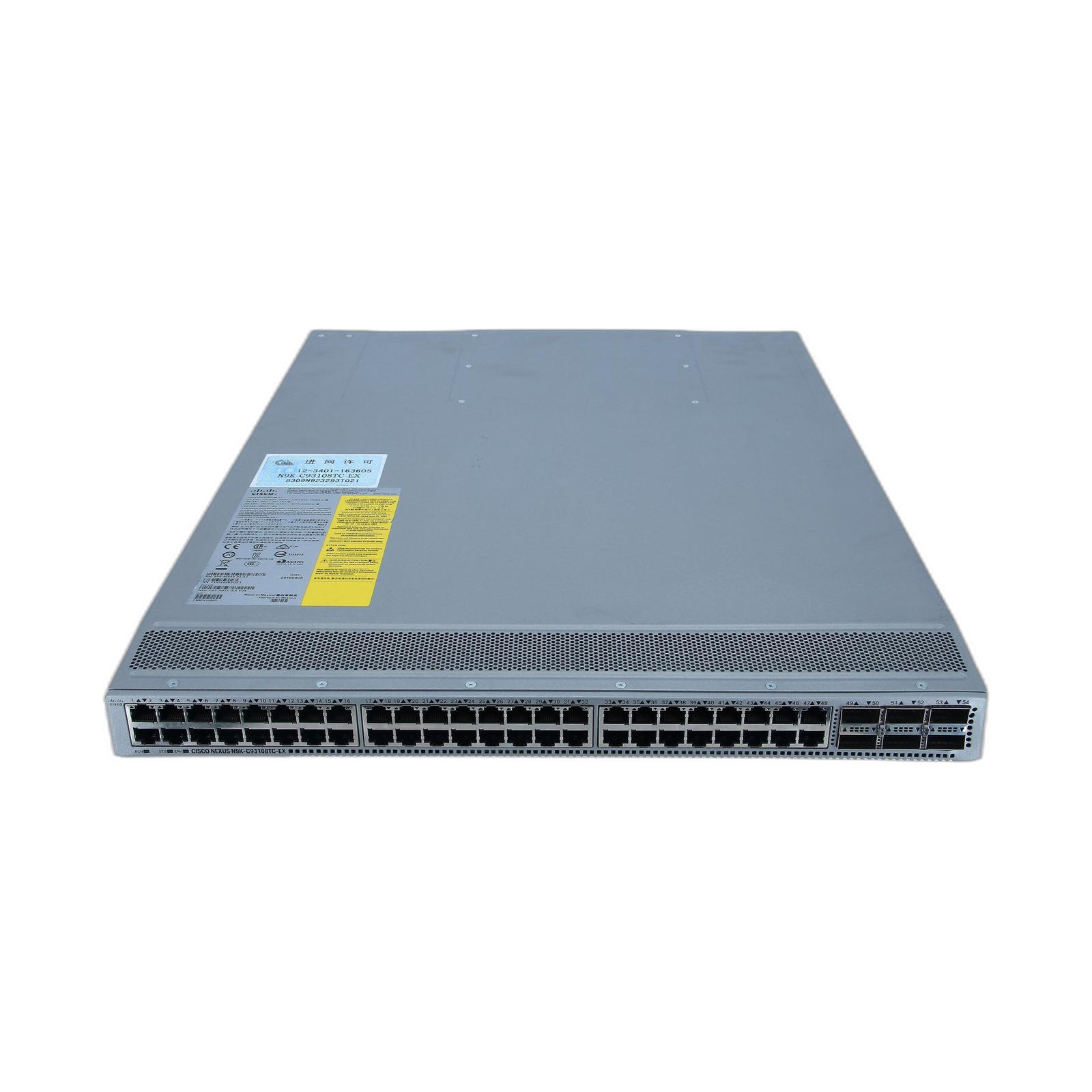 Cisco N9K-C93108TC-EX CISCO Nexus 9300-EX 48p 10GBASE-T 6p 100G QSFP28