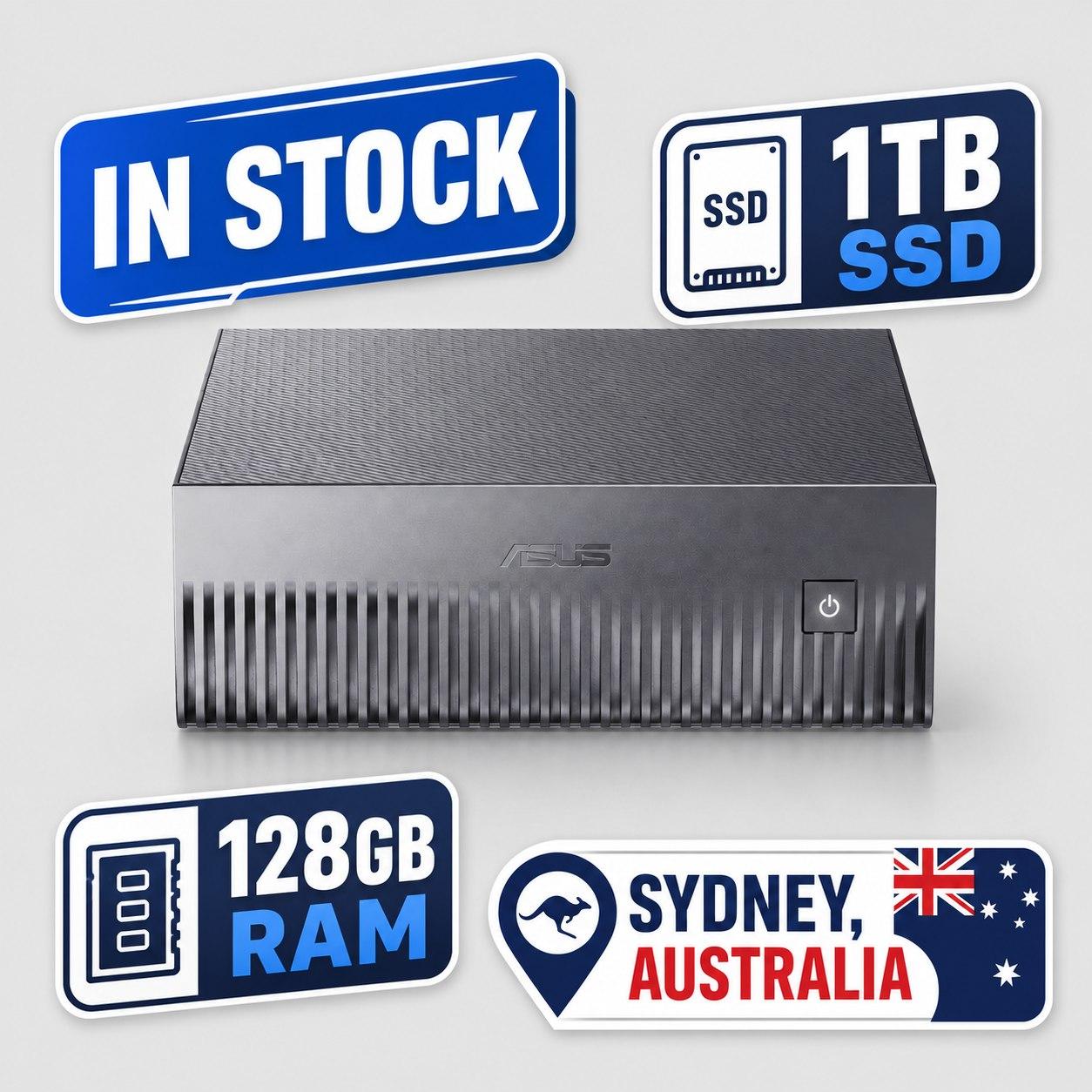 ASUS GX10-GG0010BN ASUS Ascent GX10 Mini Desktop AI Supercomputer – NVIDIA GB10 Grace Blackwell 128GB/1TB