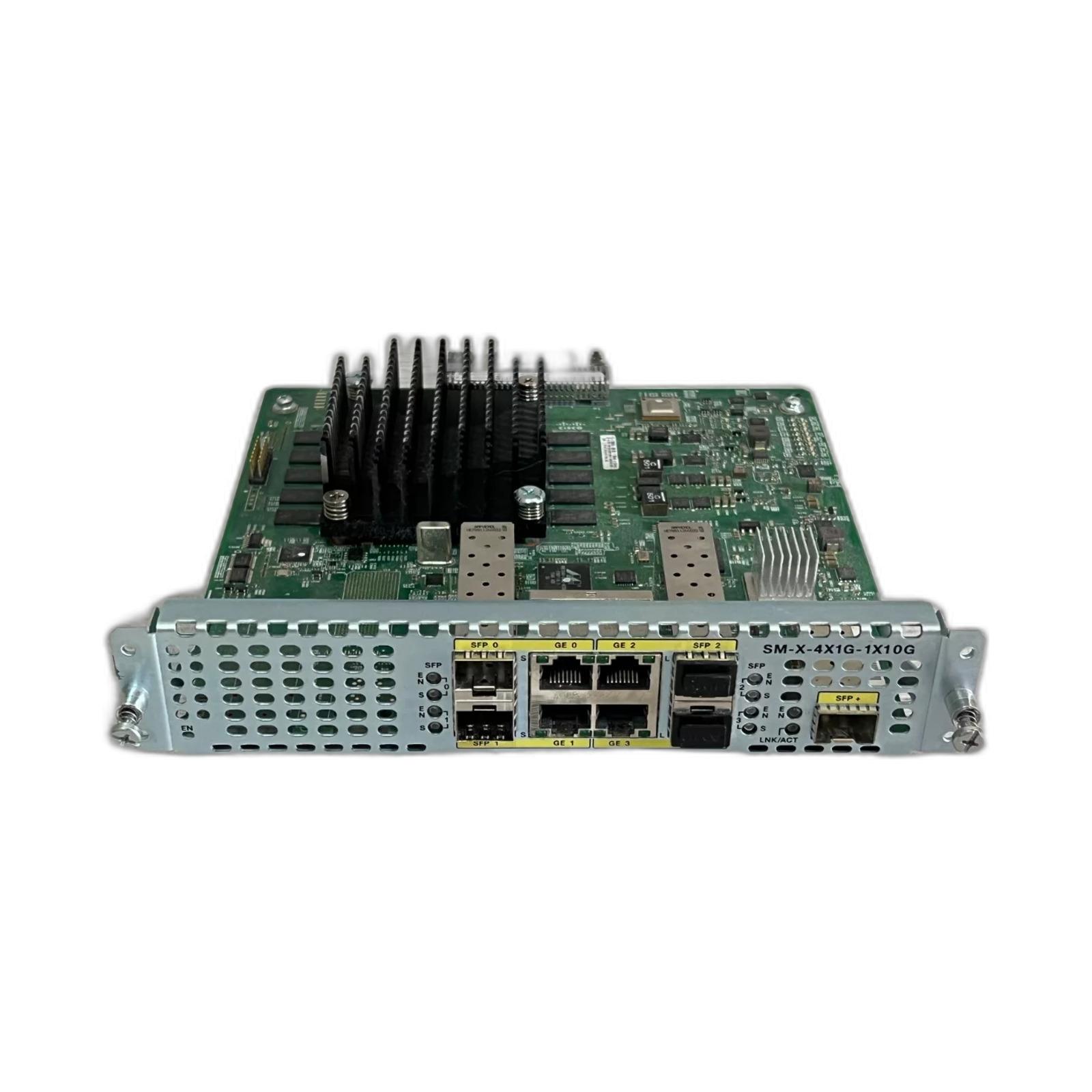 Cisco SM-X-4X1G-1X10G CISCO SM-X-4X1G-1X10G 4-Port High-Density Gigabit or 1-Port 10 Gigabit Ethernet WAN Service Module