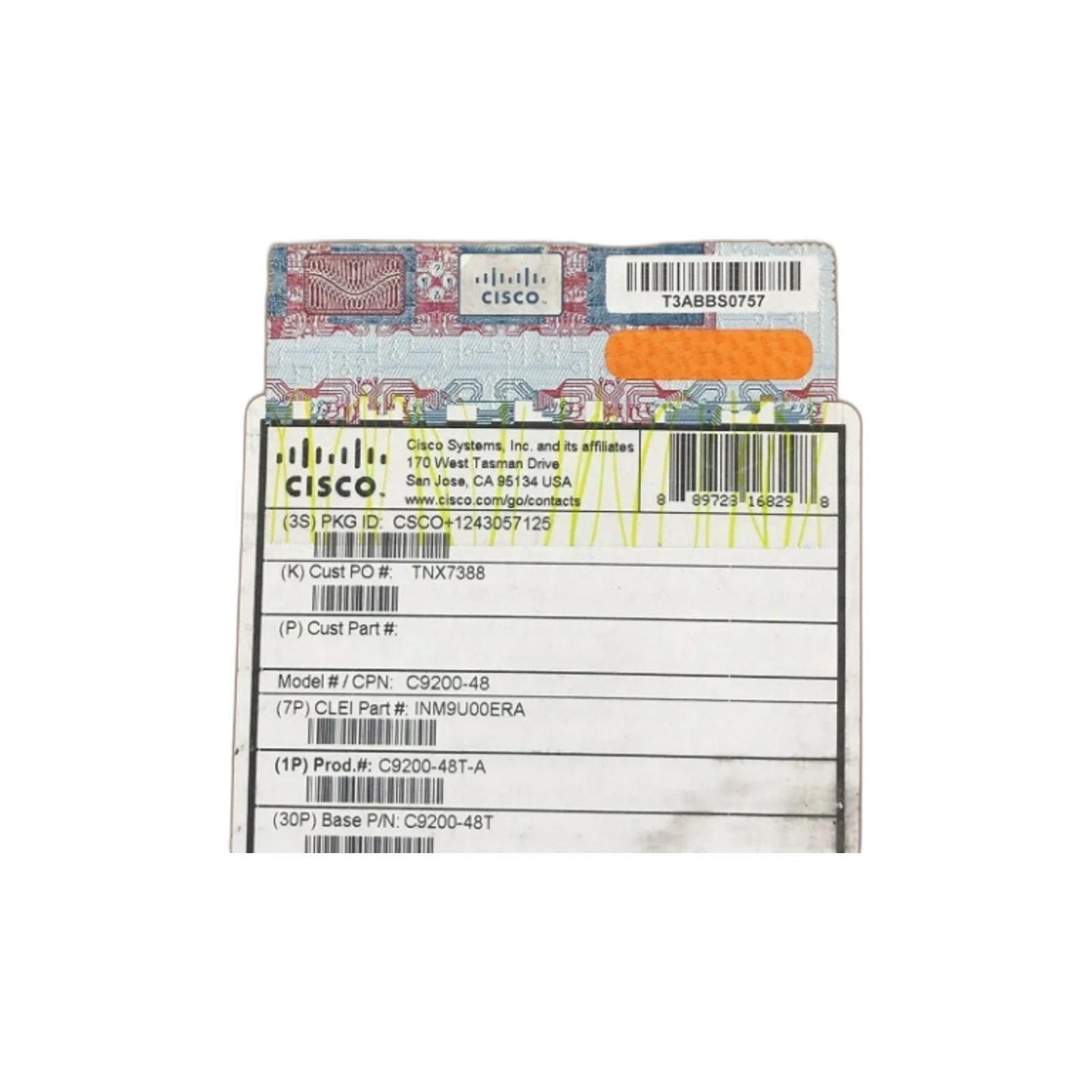 Cisco C9200-48T-A CISCO C9200-48T-A Catalyst 9200 48-port Data Switch