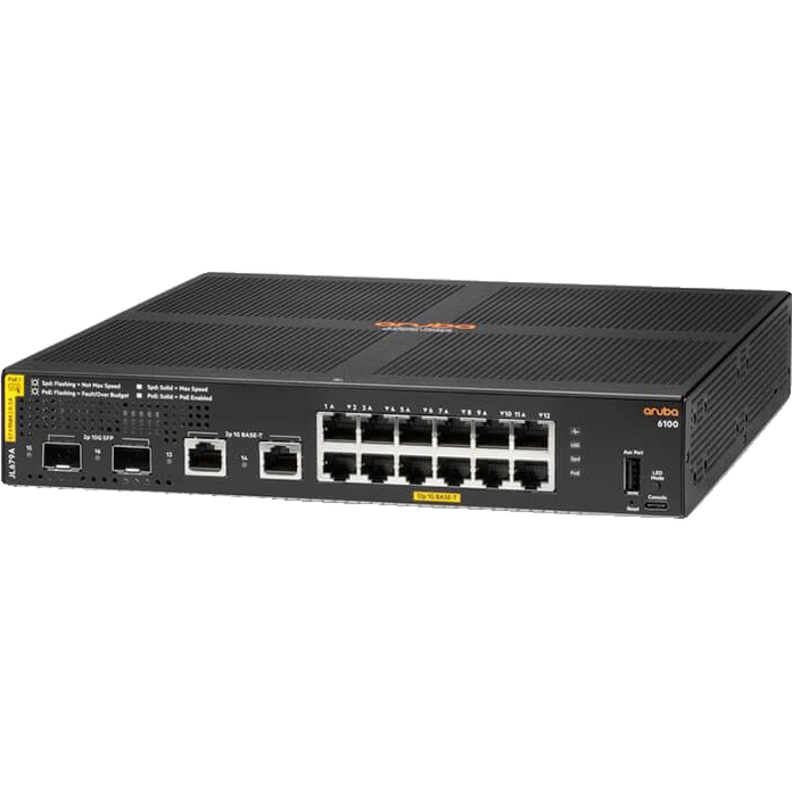 Aruba JL679A CX 6100 12G Class4 PoE Switch
